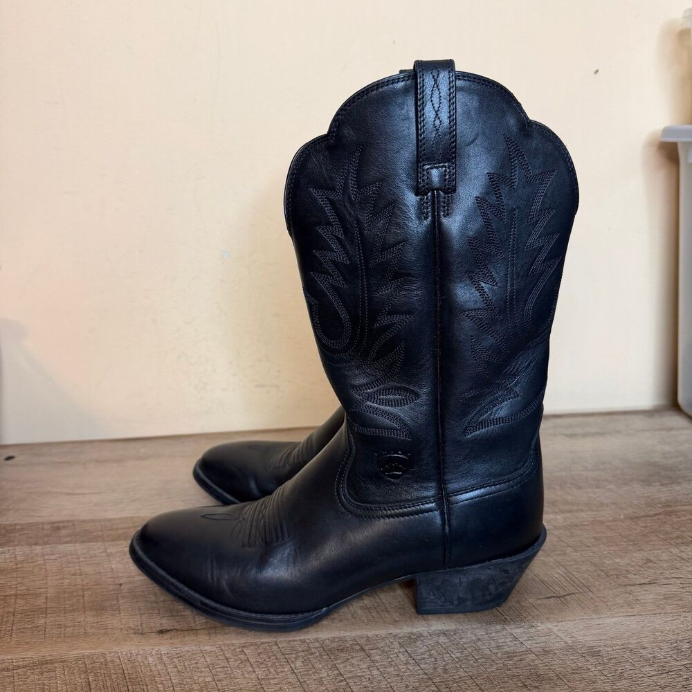 Ariat women’s western cowboy boots black leather size 8